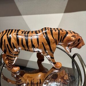 Vintage leather made tiger